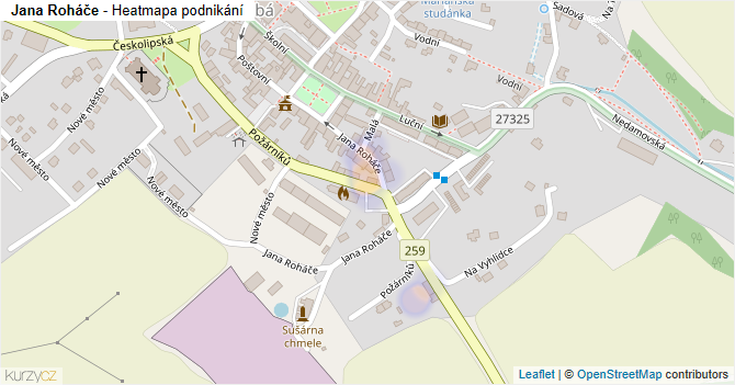Jana Roháče - mapa podnikání