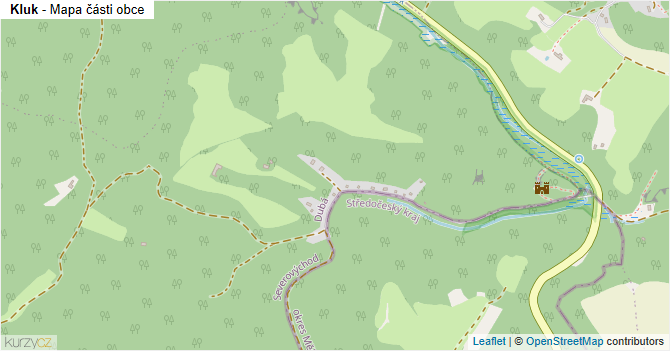 Kluk - mapa části obce