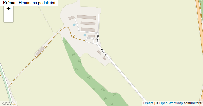 Krčma - mapa podnikání