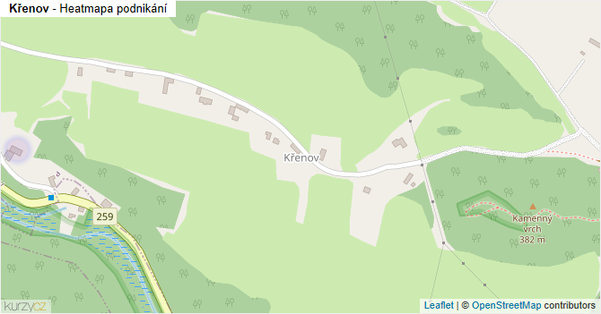 Křenov - mapa podnikání