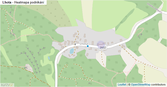 Lhota - mapa podnikání