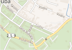 Luční v obci Dubá - mapa ulice