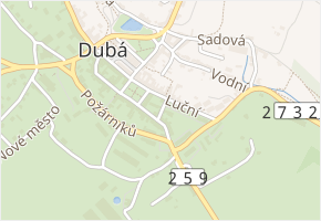 Malá v obci Dubá - mapa ulice