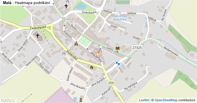 Malá - mapa podnikání