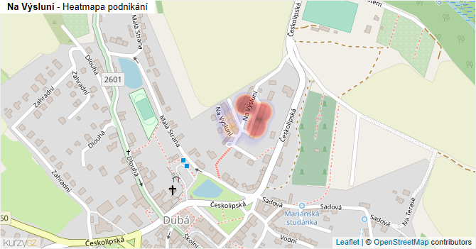Na Výsluní - mapa podnikání