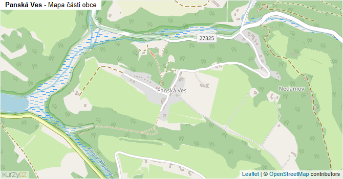 Panská Ves - mapa části obce