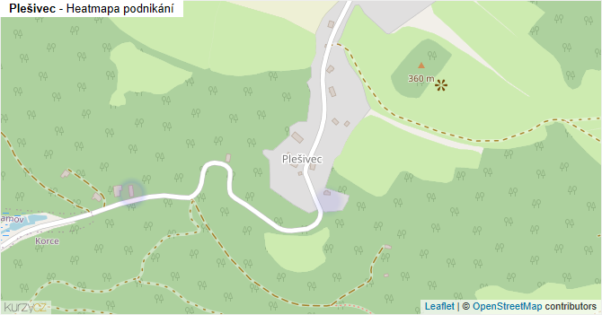 Plešivec - mapa podnikání