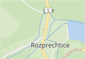 Rozprechtice v obci Dubá - mapa ulice