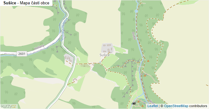 Sušice - mapa části obce