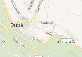 Vodní v obci Dubá - mapa ulice