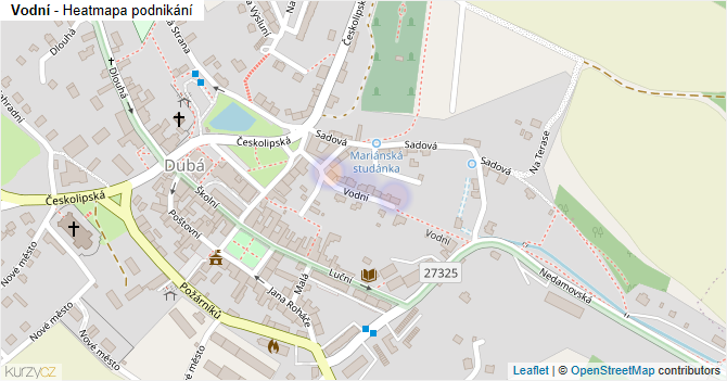 Vodní - mapa podnikání