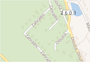 Zahradní v obci Dubá - mapa ulice