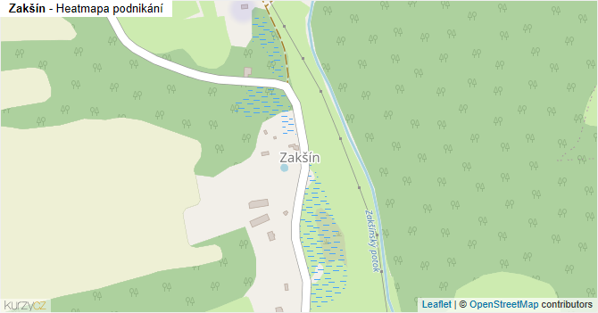 Zakšín - mapa podnikání