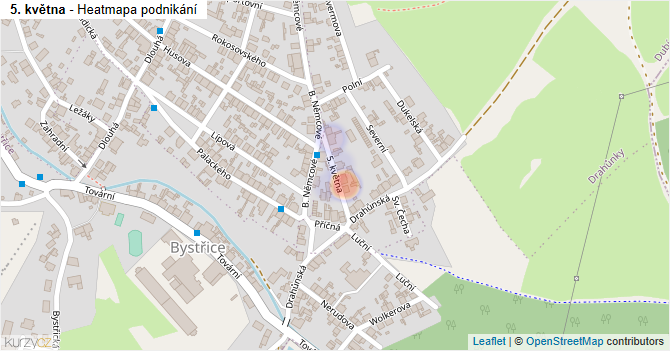 5. května - mapa podnikání