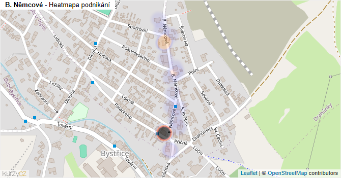 B. Němcové - mapa podnikání