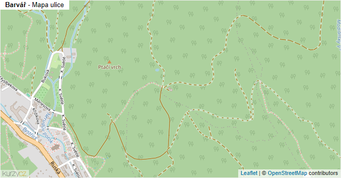 Barvář - mapa ulice