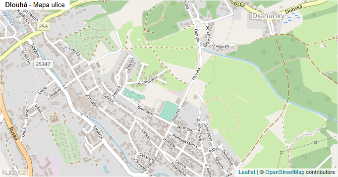 Dlouhá - mapa ulice