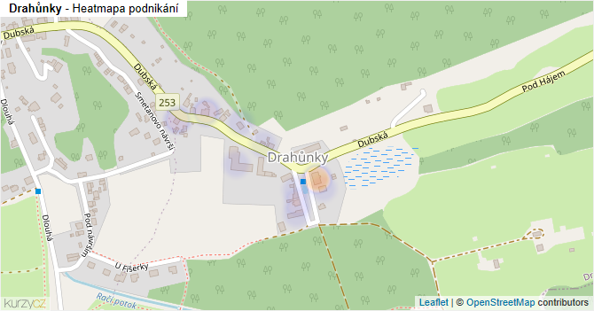 Drahůnky - mapa podnikání
