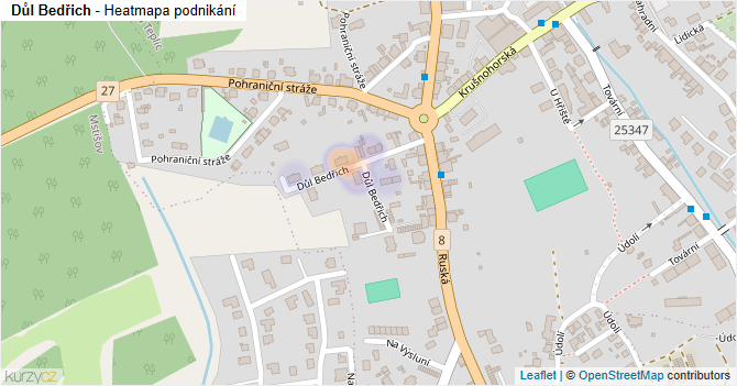 Důl Bedřich - mapa podnikání