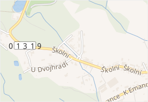Hornická osada v obci Dubí - mapa ulice