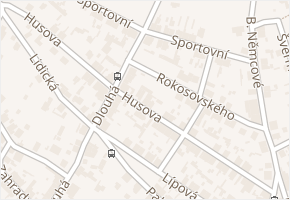 Husova v obci Dubí - mapa ulice