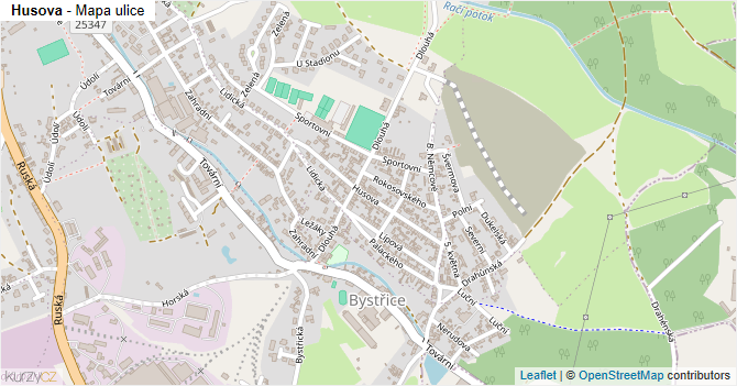 Husova - mapa ulice