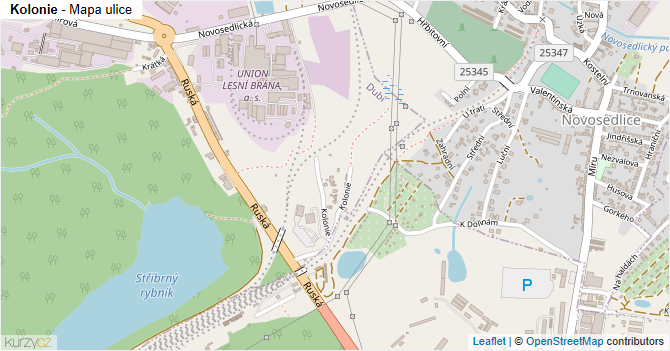 Kolonie - mapa ulice