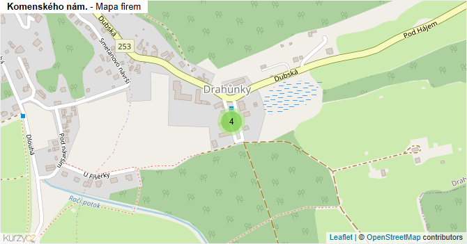Komenského nám. - mapa firem