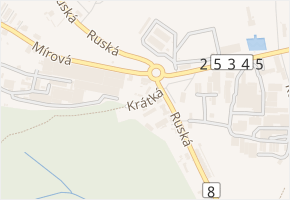 Krátká v obci Dubí - mapa ulice