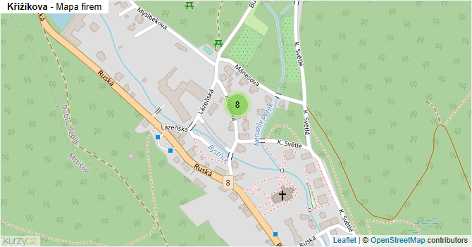 Křižíkova - mapa firem