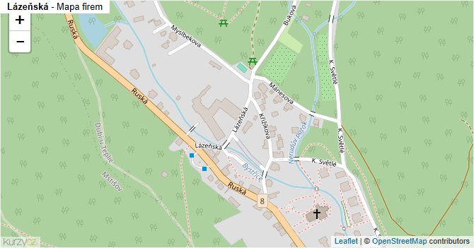 Lázeňská - mapa firem