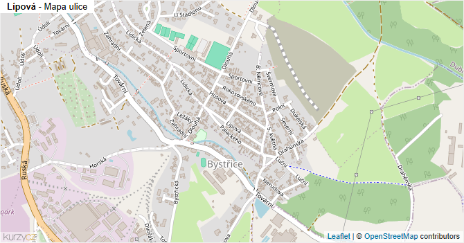 Lípová - mapa ulice