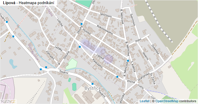 Lípová - mapa podnikání