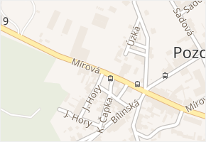 Mírová v obci Dubí - mapa ulice