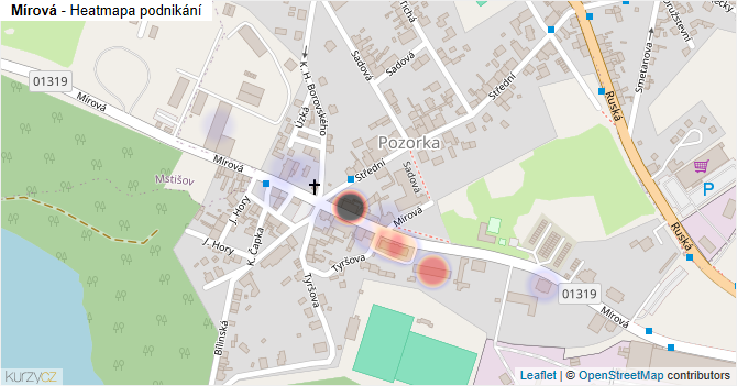 Mírová - mapa podnikání