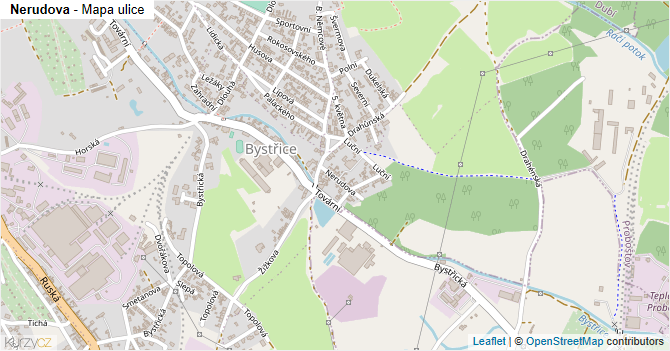 Nerudova - mapa ulice