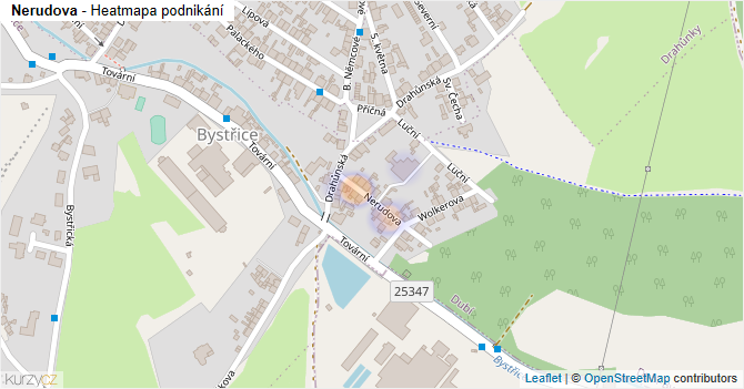 Nerudova - mapa podnikání