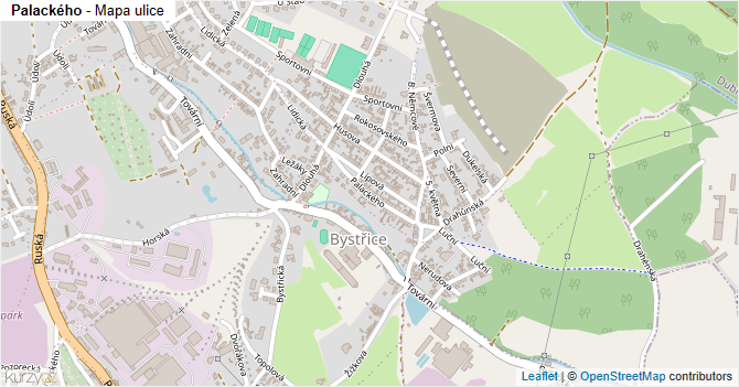 Palackého - mapa ulice
