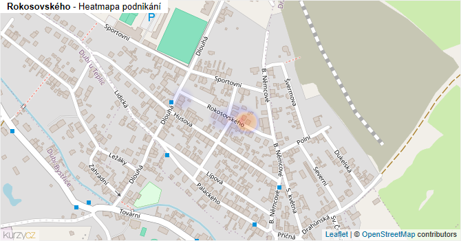 Rokosovského - mapa podnikání