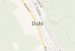 Stará mašina v obci Dubí - mapa ulice