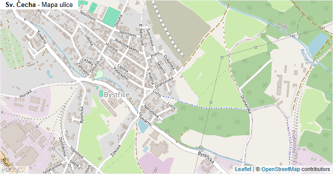 Sv. Čecha - mapa ulice