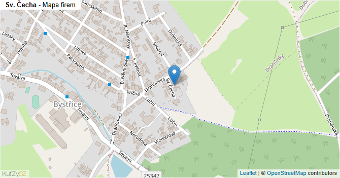 Sv. Čecha - mapa firem