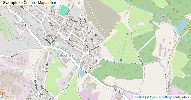 Svatopluka Čecha - mapa ulice
