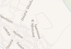Švermova v obci Dubí - mapa ulice
