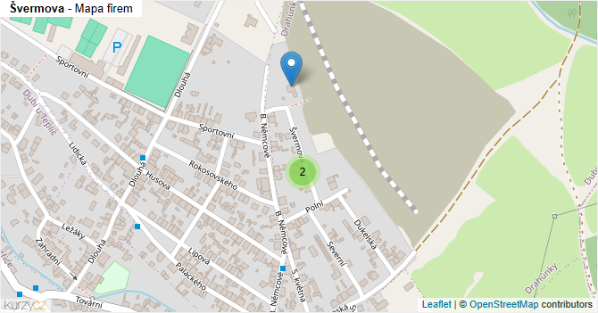 Švermova - mapa firem