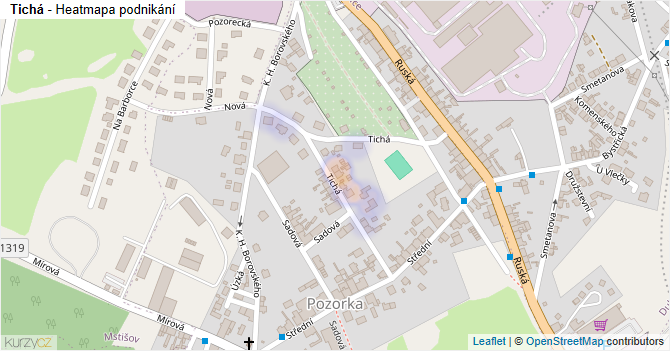Tichá - mapa podnikání