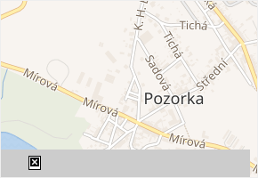 Úzká v obci Dubí - mapa ulice