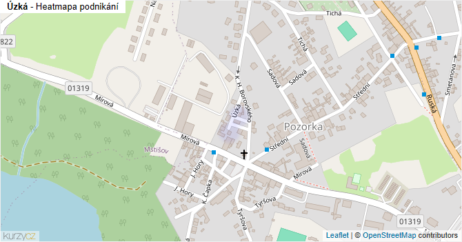 Úzká - mapa podnikání