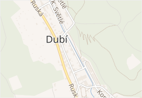 Vančurova v obci Dubí - mapa ulice