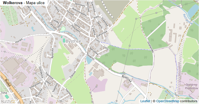 Wolkerova - mapa ulice